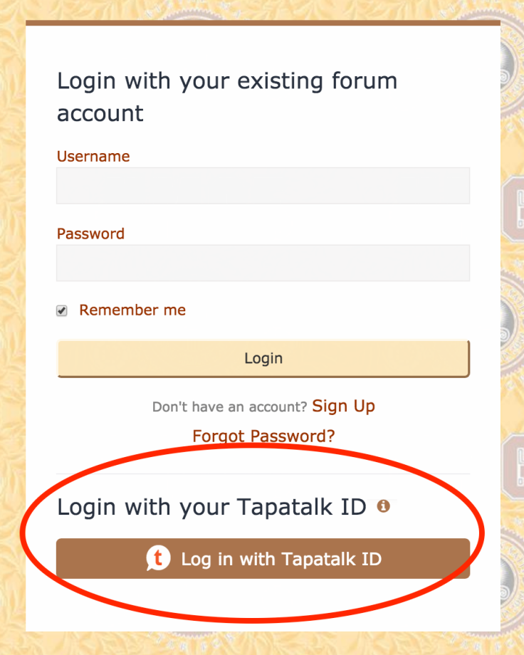 3 login for new Tapatalk members